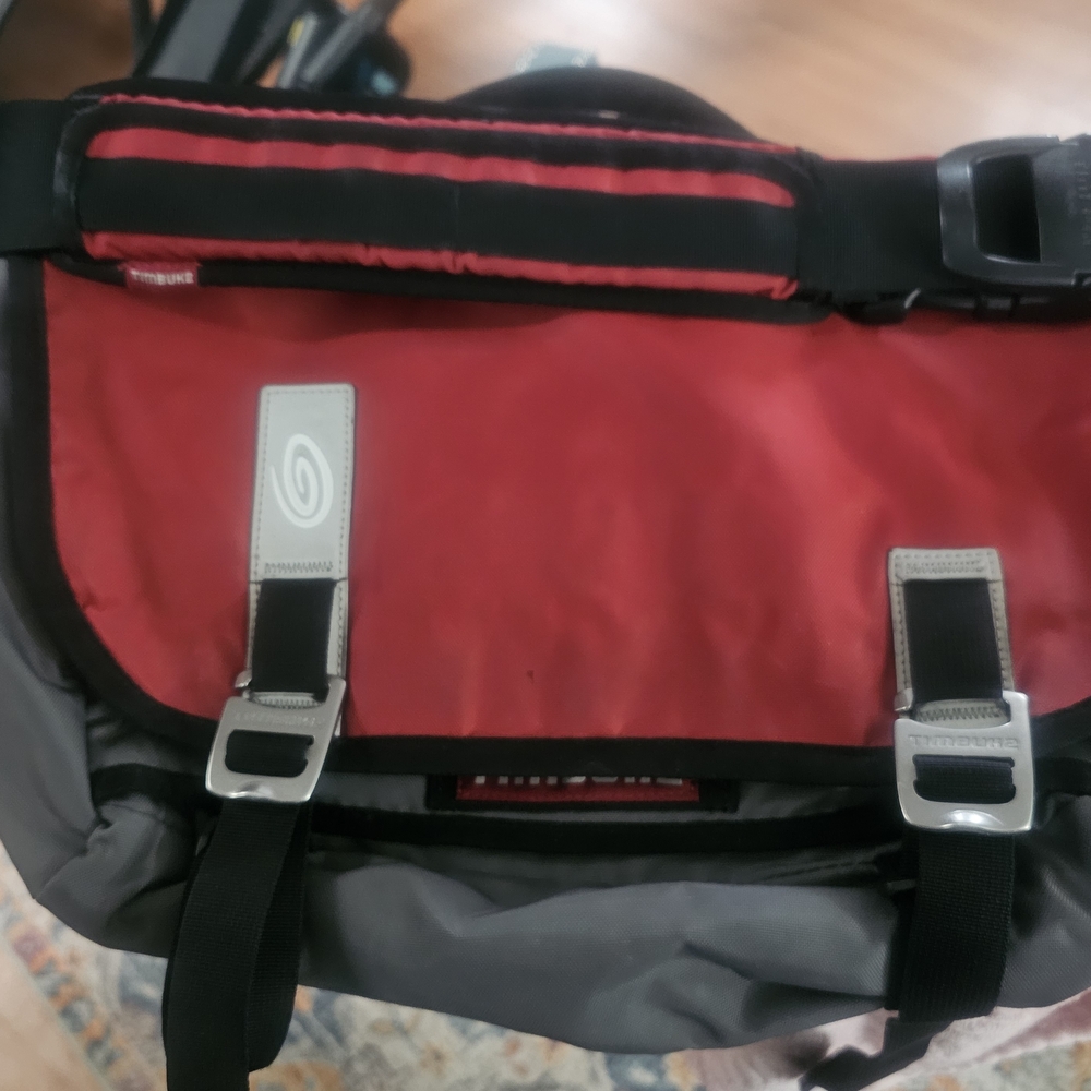 Timbuk2 Red and Gray Messenger Bag